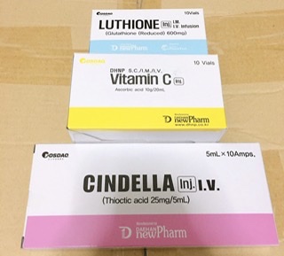 ชุด cindella 3 กล่อง ( เกาหลี Luthione 600 mg )